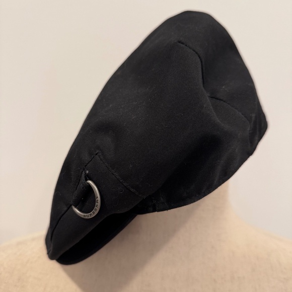 Burberry Black Cotton Twill Newsboy Hat - Picture 1 of 4
